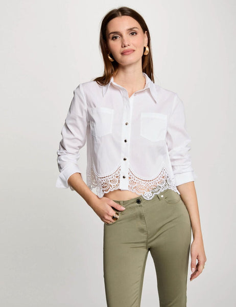 Camisa branca renda MORGAN