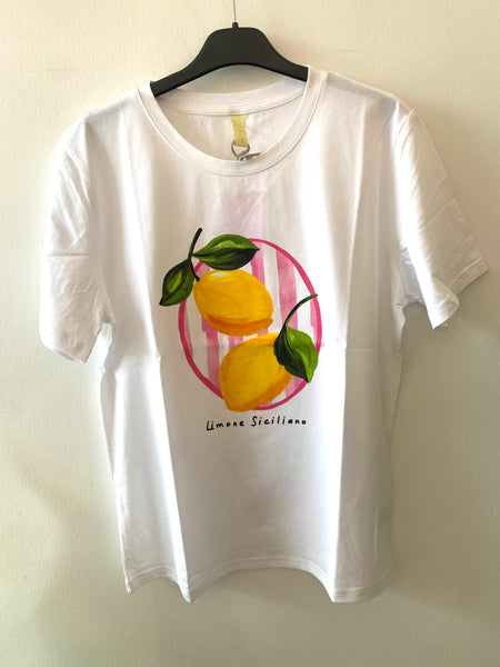 T-shirt branca limões