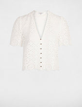 Carregar imagem no visualizador da galeria, Blusa branca bordado inglês Morgan
